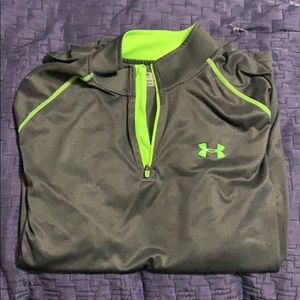 Under Armour Gray & Green Pullover/ Quarter Zip